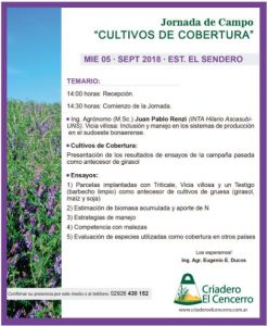 Jornada a Campo: Vicia villosa y cultivos de cobertura @ Coronel Suárez