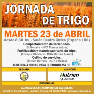 Jornada de Trigo @ Laboulaye, Córdoba