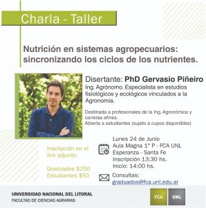 Nutrición en sistemas agropecuarios @ Esperanza, Santa Fe