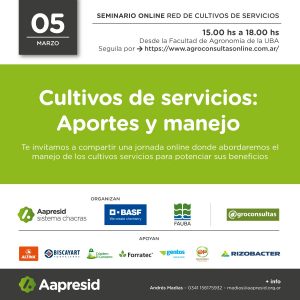 Seminario Online: Cultivos de Servicios - Aportes y Manejo @ FAUBA, Buenos Aires