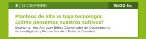 Planteos de alta vs baja tecnología: ¿cómo pensamos nuestros cultivos?