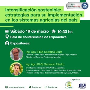 Intensificación sostenible: estrategias para su implementación en los sistemas agrícolas del país