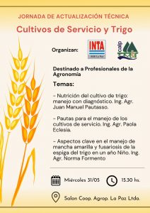 Jornada de actualización técnica: Cultivos de Servicios y Trigo @ Salon Coop. Agrop La Paz Ltda.