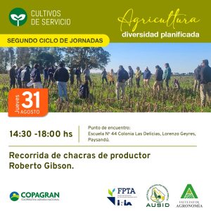 Agricultura, diversidad planificada. Segundo ciclo de jornadas. Recorrido de chacras de productor Roberto Gibson. @ Escuela Nº44.